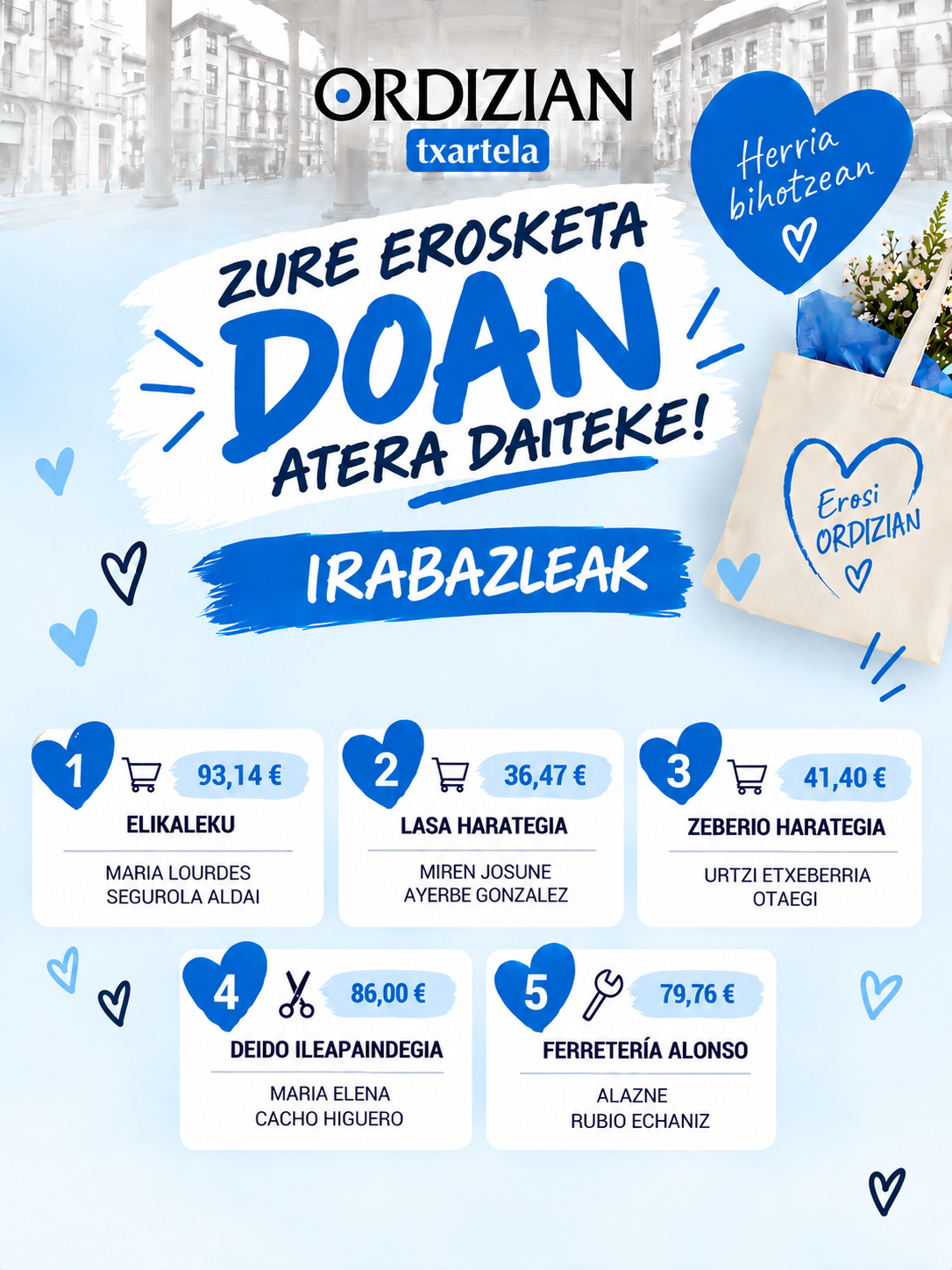 Cartel de ganadores Ordizian