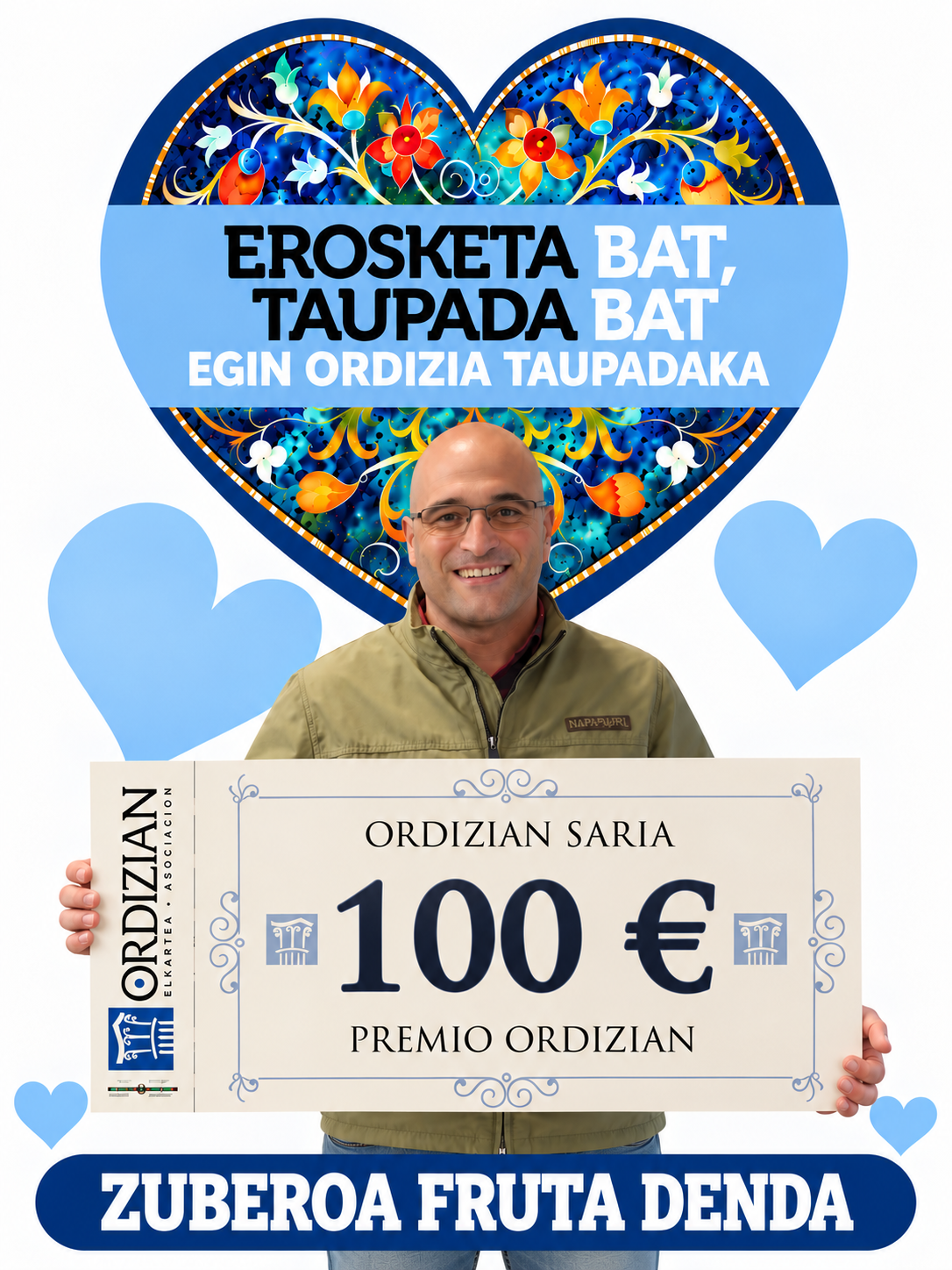 Ganador con cheque de 100 1