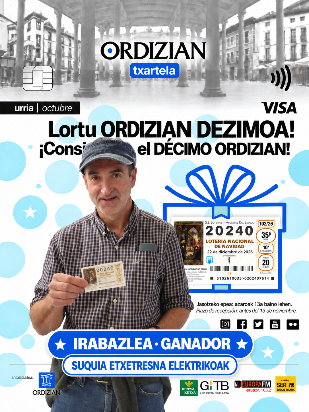Ganador del décimo de Ordizia