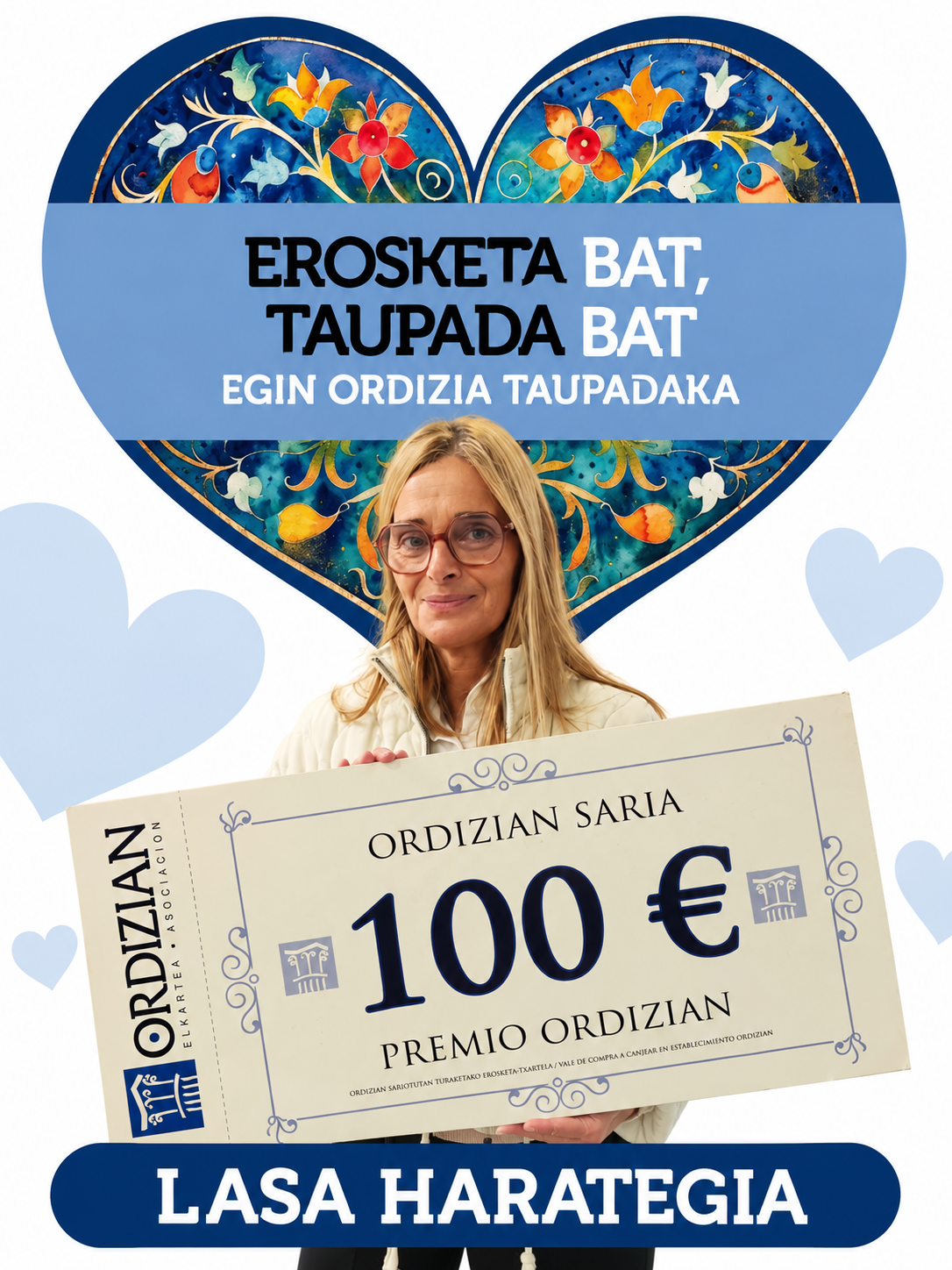 Ganadora con vale de 100
