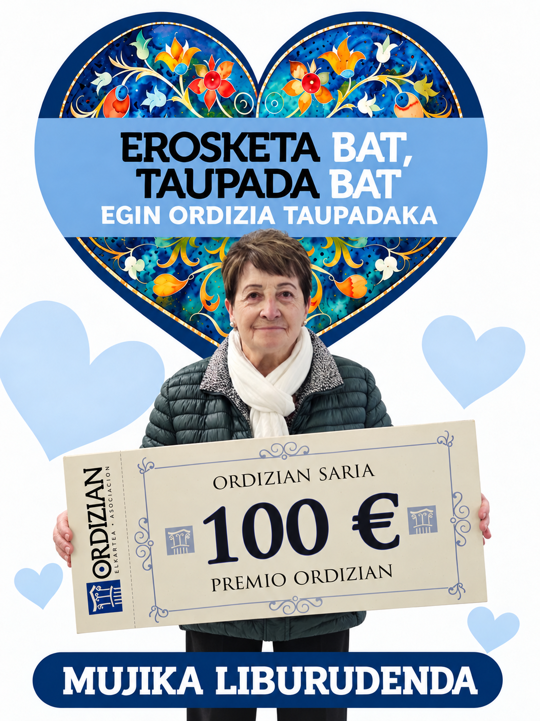 Ganadora de Mujika con vale de 100