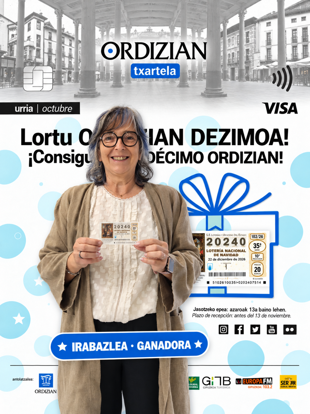Ganadora destaca en cartel ORDIZIAN