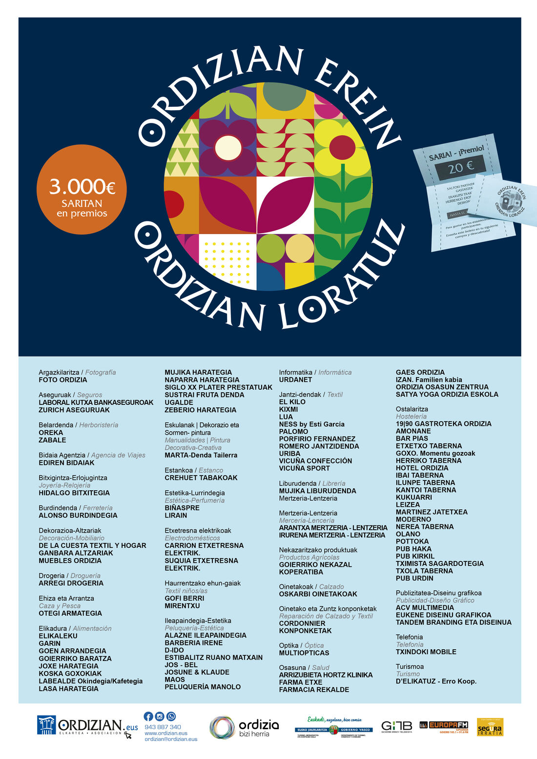 Ordizian erein Ordizian loratuz participantes
