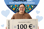 Ganadora con vale Ordizian y corazón floral