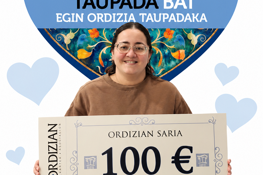 Ganadora con vale Ordizian y corazón floral