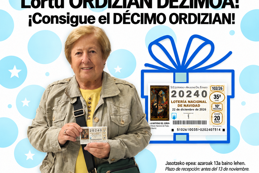 Ganadora del sorteo Ordizian 1