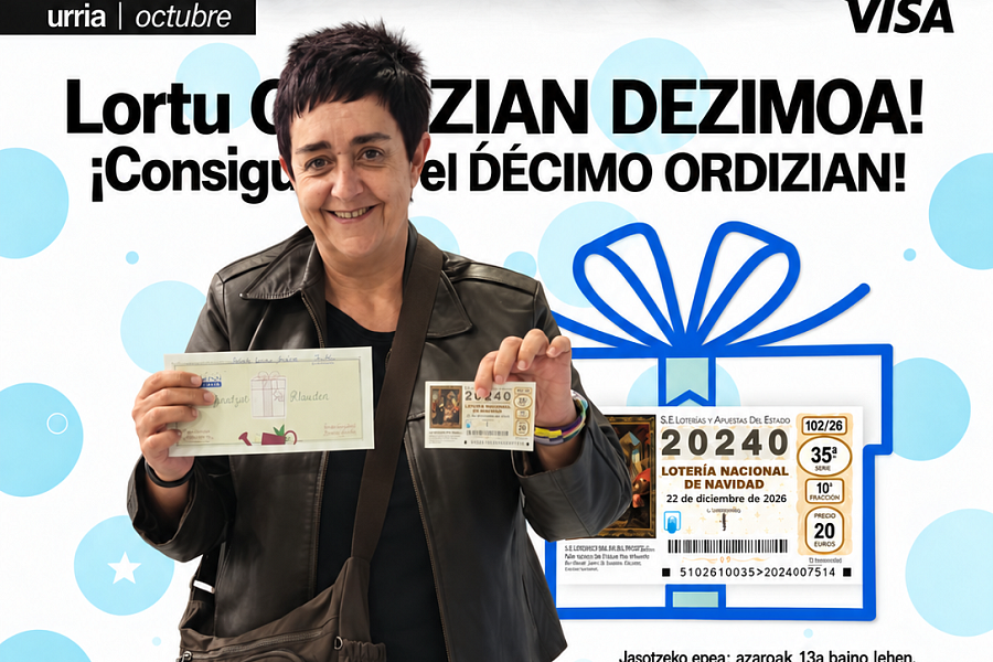 Ganadora Ordizian con boleto premiado